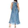 thumbnail image 2 of Sakkas Liza Women's Casual Summer Maxi Caftan Sleeveless Dress Boho w/Pockets Nice - Grey - One Size, 2 of 5