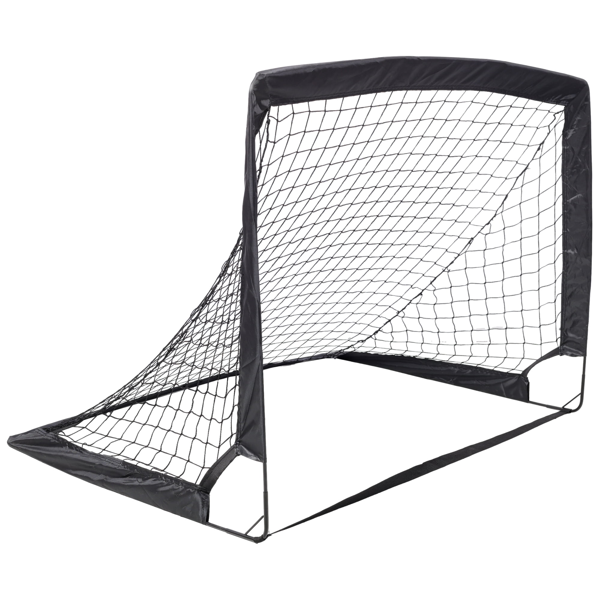 Leumius 2 Pack Soccer Goal,Pop Up Portable Soccer Nets for Kids Youth Adults,Indoor + Outdoor Soccer Goals for Backyard Games & Soccer Training,4' x 3',Black