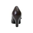 thumbnail image 4 of PEERAGE Isabel Women Extra Wide Width Square Toe T-Strap with Buckle Dress Pump BROWN 6.5, 4 of 6