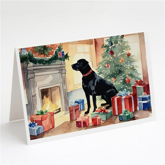 Labrador Retriever Cozy Christmas Greeting Cards Pack of 8 7 in x 5 in