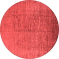 thumbnail image 1 of Ahgly Company Indoor Round Oriental Red Industrial Area Rugs, 7' Round, 1 of 4
