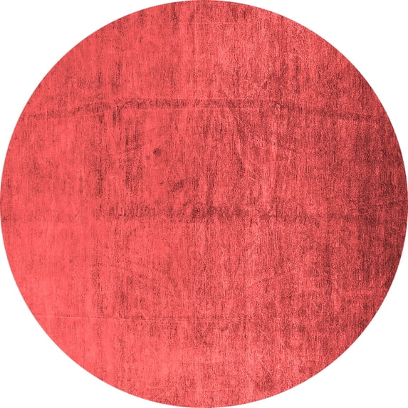Ahgly Company Indoor Round Oriental Red Industrial Area Rugs, 7' Round