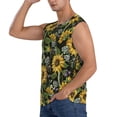thumbnail image 3 of Fotbe Men's Sunflowers Print Men's Sleeveless Muscle Tank Tops Casual T-Shirts for Gym Workout Beach-Medium, 3 of 8
