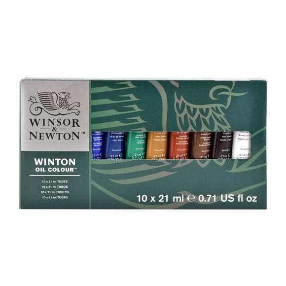 Caja con Tubos de Oleo de 21ml Winton Winsor 10 Piezas