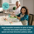 thumbnail image 4 of MindWare Pottery Wheel for Beginners, White and Green, Includes Clay, Paint and Tools, 4 of 8