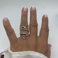 thumbnail image 5 of SS DESIGNS Silver Adjustable Snake Animal Ring-Gift For Her-Thumb Thick Open Band Ring, 5 of 9