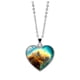 thumbnail image 2 of Xihbxyly En venta Collar de doble cara en colgante de corazon del universo y galaxia del sistema solar, 2 of 5