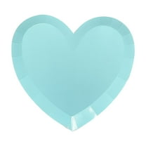 AYktou 9 Inch Valentines'S Day Plates Disposable, Heart-Shaped Macaron Paper Plates Wedding Paper Tray Birthday Party Tableware Romantic Anniversary Party Supplies Party Decorations