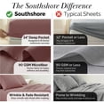 thumbnail image 4 of Southshore Fine Linens 3 Piece Sheet Set, 14-Inch Deep Pocket Bed Sheets with Fitted Sheet and Flat Sheet, Extra Soft Brushed Microfiber, Wrinkle Free, Fade Resistant, California King , Rose, 4 of 7
