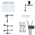 thumbnail image 2 of VIVO Black Cable Clip Kit for Monitor Stands | 1 Pole Clip + 4 Arm Clips, 2 of 7