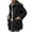 Black, variant on ShomPort Fuzzy Fleece Jackets for Women Fashion Long Sleeve Lapel Button Down Long Coat Warm Winter Outwear