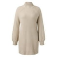 thumbnail image 2 of Casual Dresses For Women Women'S Button Down Long Sleeve Cardigan Outerwear Sweater Dress Bodycon Party Maxi Dress Beige,S, 2 of 4