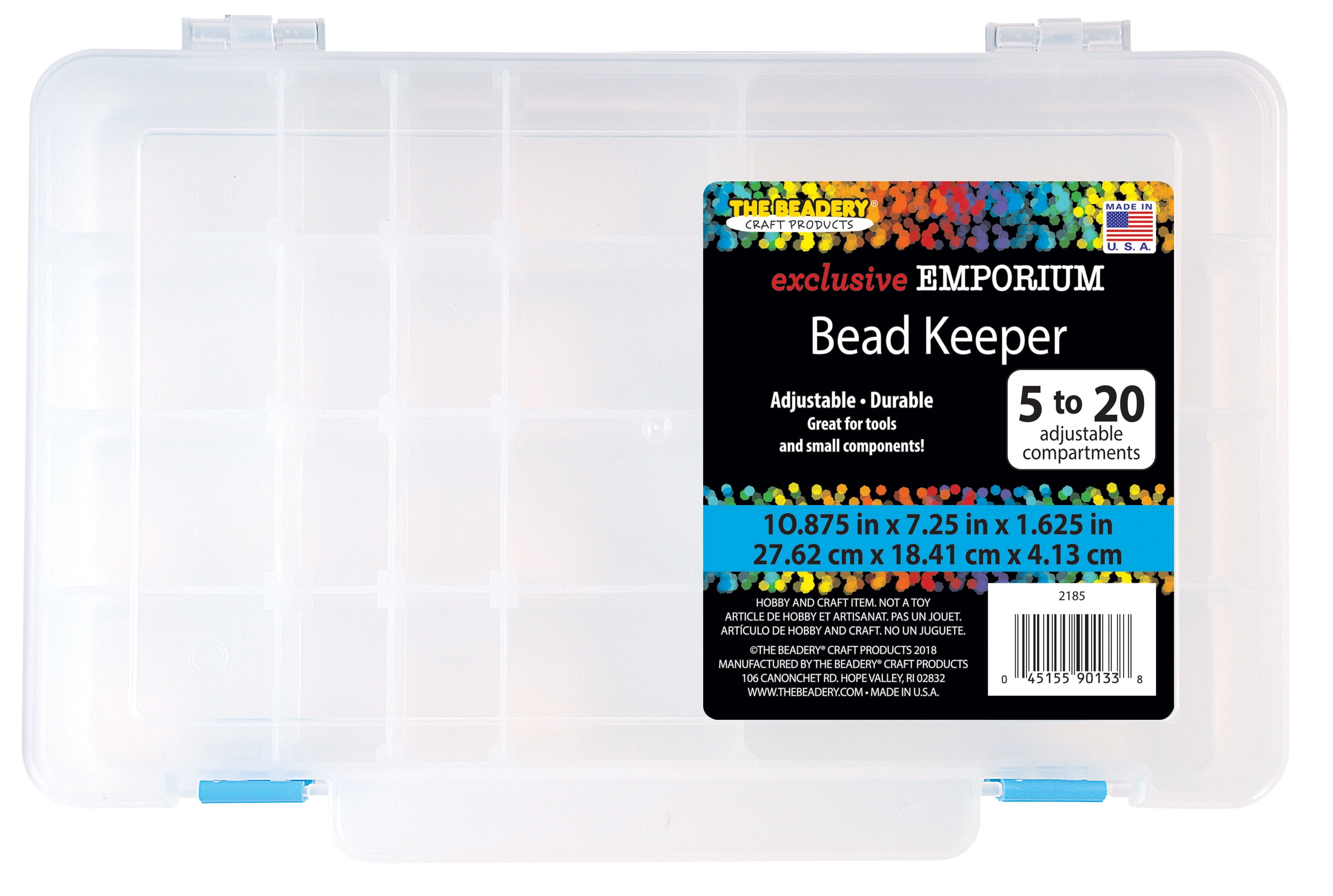 The Beadery Bead Keeper Box, Made from Clear Plastic, Ages 6 and up