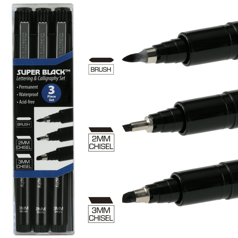 Black Fineliner Pen Set - Set of 3 – Blessed Be Boutique