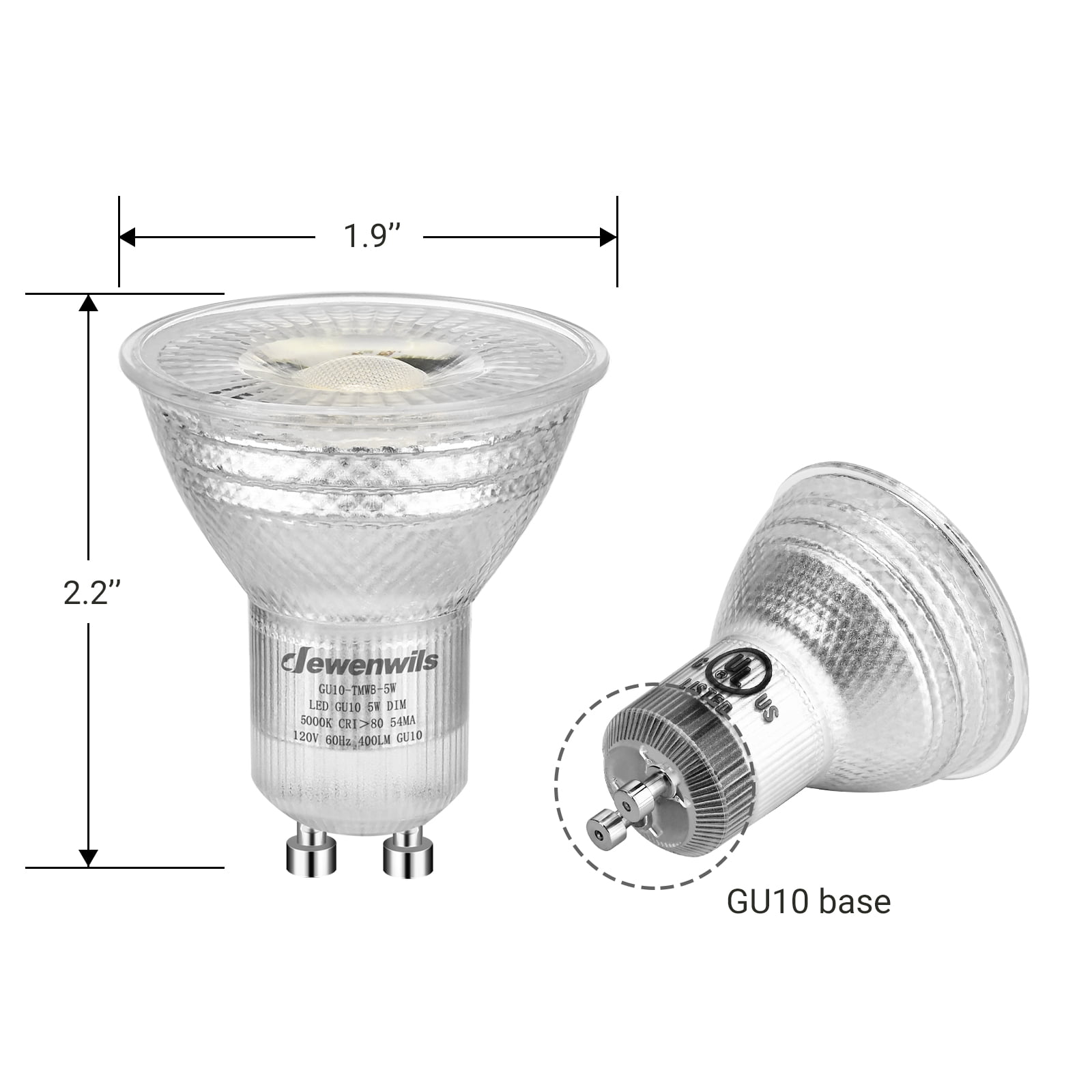 Ampoule GU10 - 7 Watts LED SMD Dimmable - Deneoled
