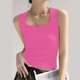 thumbnail image 4 of ylioge Womens Tank Tops Sleeveless Square-Neck Camisoles Ladies Trendy Solid Color Stretchy Slim Pullover Basic Going-Out Streetwear Vests Top, 4 of 7