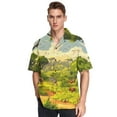 thumbnail image 6 of Ckdifva Jungle Animals Savanna Mens Button Down Short Sleeve Shirt Casual Shirts Beach Hawaiian Shirts, 6 of 8