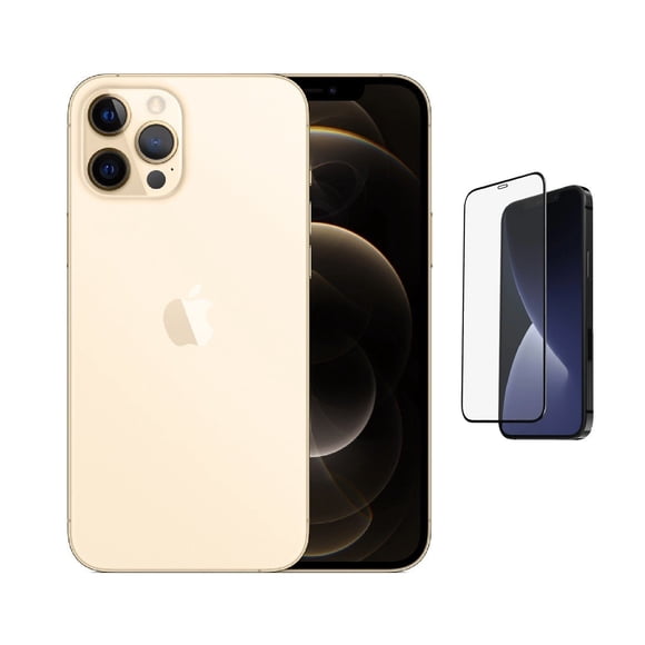Refurbished Apple iPhone 12 Pro w/ Pre-Installed Tempered Glass (Fully Unlocked) 512GB Gold (Grade A+)