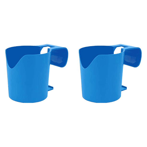 Soporte para vasos de piscina, soporte reutilizable para bebidas (Azul)