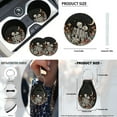 thumbnail image 5 of Yuyamidu Skull Car Seat Covers Full Set Mushroom Automotive Steering Wheel Covers Auto Seatbelt Pads Coasters Wrist Strap Keychain Lipstick Sleeve 12 Packs, 5 of 6