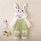 thumbnail image 2 of Gibobby Chamarra de invierno para bebé niñoRecién Nacido bebé niña niño lindo Animal manga larga Orejas de conejo polar con capucha botón cálido mono tra(Verde, 0-3 Meses), 2 of 4