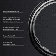 Oura Ring 5 Black Size 7 Worlds Smallest Smart Ring Sleep Activity Health Tracker