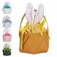 thumbnail image 5 of Easter Bunny Ear Candy Bag Set, Cute Mini Tote Bags for Easter Egg Hunt Treats, Faux Leather and Plush Easter Party Favors for Kids Girls Easter Basket Stuffers, 5 of 9