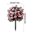 thumbnail image 3 of Árbol artificial, rododendro con estaca falsa decoración exterior para jardín y patio, arreglo floral plástico realista resistente a la intemperie, 3 of 6