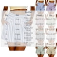 thumbnail image 3 of jjayotai Womens Shorts Elastic Waist Striped Shorts Pleated Wide Leg Beach Shorts Casual Summer Shorts with Pockets, 3 of 6