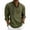 Army Green, variant on GrmtClth Mens Linen Shirt Long Sleeve Button Beach Shirt Casual Solid Plain Wedding Shirt Banded Collar Summer Tops Black 3XL