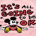 thumbnail image 3 of Disney - Mickey Mouse - It's All Going To Be Ok - Toddler & Youth Girls Raglan Graphic T-Shirt, 3 of 5