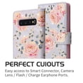 thumbnail image 5 of Allytech Compatible with Samsung Galaxy S10 Wallet Case for Women, Premium PU Leather Flip Cover with Card Holder and Kickstand Protective Phone Case for Samsung Galaxy S10, Pastoral Rose, 5 of 6