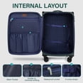 thumbnail image 4 of New York Xpress 2 Piece Expandable Softside Spinner Luggage Set with Tsa Lock, 20" Carry on and 26" Checked Suitcase, Grey, Xj1907, 4 of 8