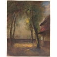 thumbnail image 2 of François-Auguste Ravier 19x24 Gold Ornate Framed and Double Matted Museum Art Print Titled - The Terrace of the Ravier House in Morestel (1880s), 2 of 4