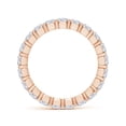 thumbnail image 2 of ANGARA IGI Certified Lab Grown 3.15 Ct Diamond Eternity Wedding Ring for Women in 14K Rose Gold (Size-3mm|Color-F-G|Clarity-VS) | April Birthstone, Anniversary, Jewelry Gift for Women | Diamond Ring, 2 of 4