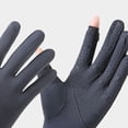 thumbnail image 3 of Lispipm Unisex Ice Silk Cool Touching Screen Gloves UV Sun Protected Breathable Full Finger Glove Fishing Travel Summer Accessory Gray, 3 of 4