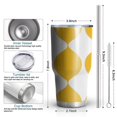 thumbnail image 6 of 30oz Yellow Modern Art Geometric Tumblers Stainless Steel Tumbler with Lid and Straw,Vacuum Insulated Double Wall Travel Tumbler Cups Mug with Cleaning Brush for Coffee,Tea, 6 of 7