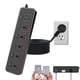 thumbnail image 1 of Regleta de enchufe plano con interruptor individual, cable de extensión universal Jumpso de 6 pies con 5 salidas y 2 puertos USB 4 USB C, máximo 3000 W, 110-240 V, adaptador de enchufe de múltiples sa, 1 of 5