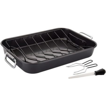 

Roaster Carbon Steel Non-Stick Coating With V-Rack/Lifters/Injection Baster