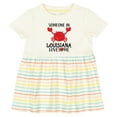 thumbnail image 3 of Inktastic Someone in Louisiana Loves Me Girls Baby Dress, 3 of 5