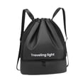 thumbnail image 4 of Bolsa de natación con compartimento para zapatos Mochila deportiva resistente al agua Ligera Negro, 4 of 9