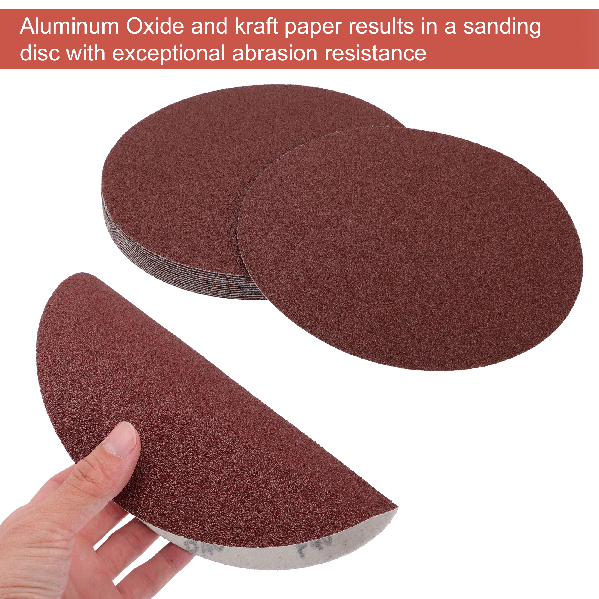 Unique Bargains 8 Inch Round Hook and Loop Sandpaper Discs Sanding Use 40 Grit