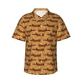 thumbnail image 1 of Balery Dachshund Dog Puppy Camisas hawaianas de manga corta para hombre, camisas playeras de corte holgado, camisas de vacaciones con botones,XX-Large, 1 of 7