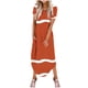 thumbnail image 1 of Vestidos de Verano de Mujer Casual Cuello Redondo Bolsillos de Manga Corta Impresión Vestido Largo, Vestido Ligero de Poliéster para Diario, Fiesta Y Primavera, 1 of 6