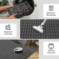thumbnail image 6 of Hasoo 5' x 7' Modern Rugs for Bedroom Imitation Braided Pattern Soft Geometric Living Room Carpet, Black, 6 of 7