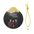 thumbnail image 3 of Vampire Diaries Christmas Ornament Glass Round Pendant Christmas Hanging Decor Ornament Holiday Xmas Decorations Christmas Tree Ornaments Gold, 3 of 8