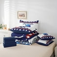 thumbnail image 6 of Manfei Ice Hockey Boy Twin Bedding Sets 7-Piece, Teens Sports Theme Bedding Comforter Set, Geometric Honeycomb Sheet Sets, Ultra Soft Room Decor, 6 of 8