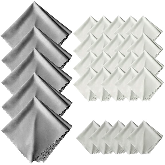 Eyeglasses Cleaning Cloths, Screens, Lens Wipe for All Electronic Device Screens(5 Pack Anti-Fog Wipe, 5 Pack Large Size and 20 Pack Small Size Microfiber Cleaning Cloths)