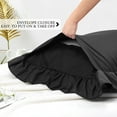 thumbnail image 5 of Unique Bargains Microfiber Ruffle Envelope Closure Body Pillowcases Black 20"x48", 5 of 8