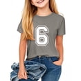 thumbnail image 5 of HBGVBA Girl's Short Sleeve T-Shirts,Summer Blouse for Kids,Boys Girls Number Print Crewneck Shirts Outdoor Casual Tops for 3-12 Years Kids T-Shirts, 5 of 5